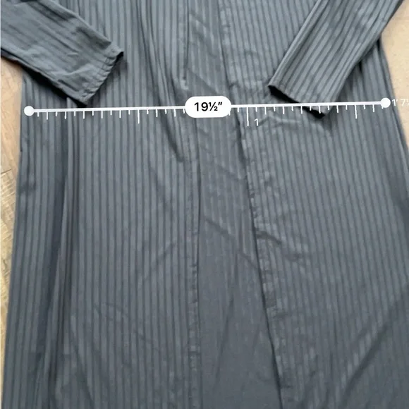 Grey Long Sleeve Ribbed Robe - Picture 3 of 3